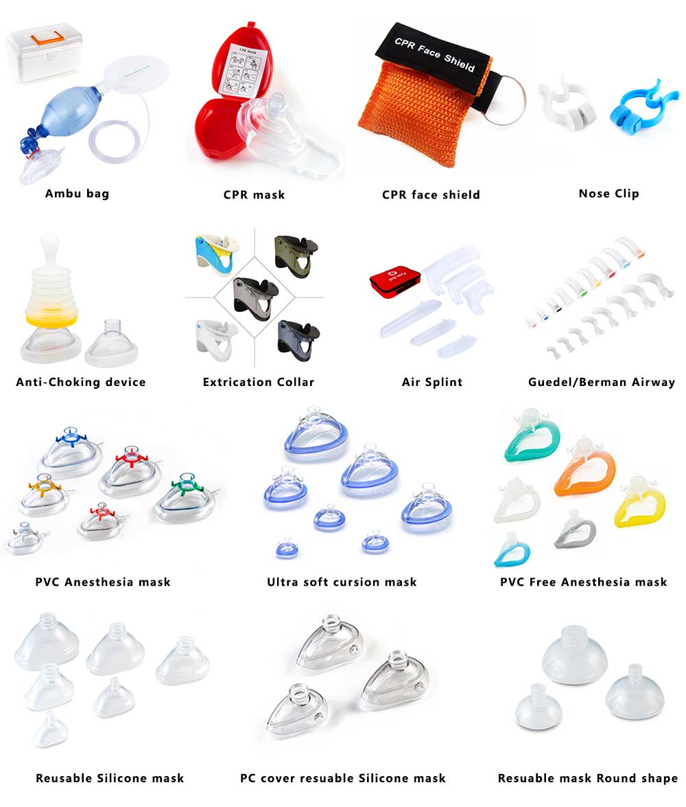ambu, maschera tascabile per RCP, dispositivo di soffocamento, maschera per anestesia generale ambu, maschera tascabile per RCP, dispositivo di soffocamento, maschera per anestesia generale